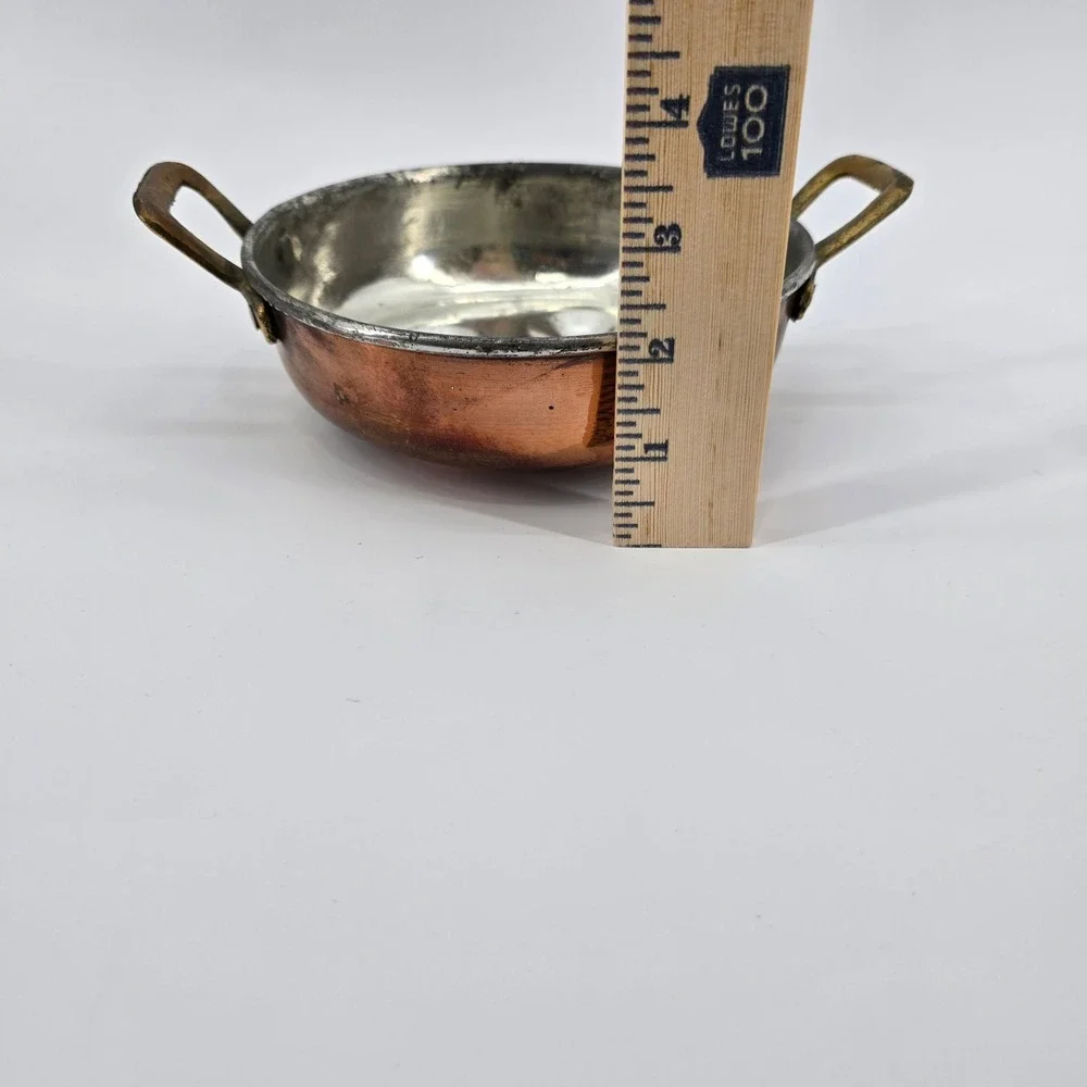 Copper Egg Poacher Pan Rustic 4-Cup Hammered Copper 6 Inch